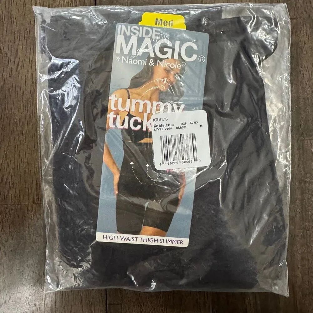 New Inside Magic by Naomi & Nicole Tummy Tuck High Waist Thigh Slimmer Medium